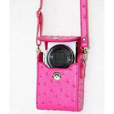 PU Leather Cover Bag for Nikon COOLPIX L28, S31, S32, S33, S3300, S5300, S6100, S6800, S6900, S7000, S8000, S8100, S9100, S9300, S9500, S9700, 9900, P300, P310, P330, P340 Digital Camera (Hot pink)