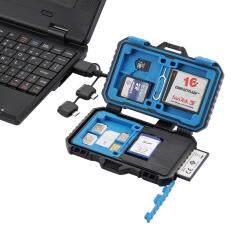 PULUZ Card Reader + 22 in 1 Memory Card Case for 1Standard SIM + 2Micro-SIM + 2Nano-SIM + 3CF + 7SD + 6TF + 1CARD PIN Malaysia