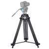 PULUZ Professional Heavy Duty Video Camcorder Aluminum Alloy Tripod For DSLR / SLR Camera, Adjustable Height: 62-160cm