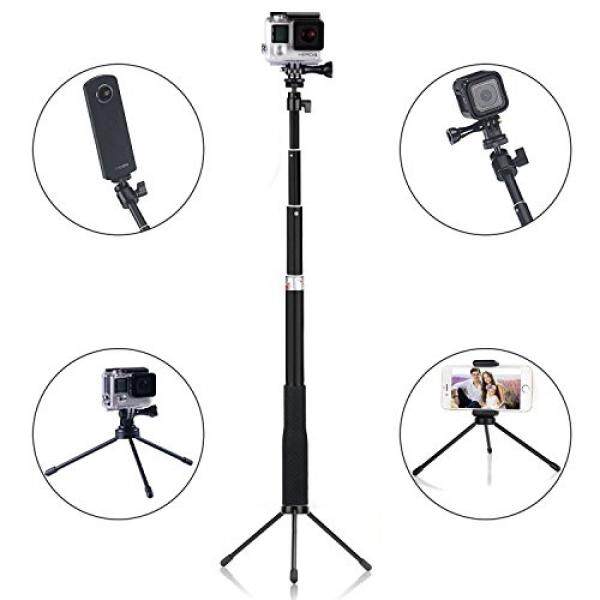 Q1 Verl? ngerbarer Selfie Stick Einbeinstativ F? R GoPro Hero 5/4/3 +/3/2/1/Sesi/F? R Kompakte Kameras Und Smartphone (Innerhalb 14 Cm Keramik) Screem + Mini Stativ St? nder-Intl