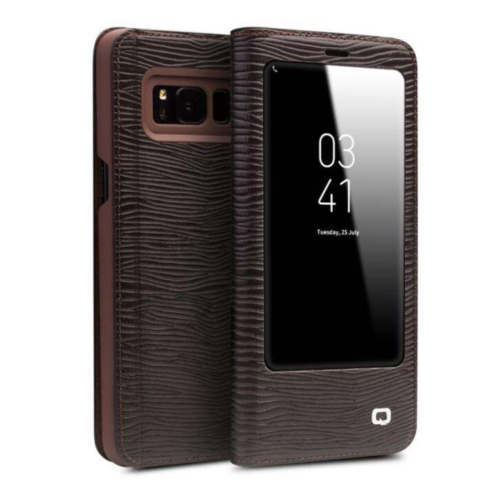 Harga Samsung Galaxy Lipat Terbaru Juli 2019 19 Uptop Qialino II Tank Case Cover Ultrathin Tas Lipat Tidur Bangun untuk Samsung Galaxy S8, Lizard Stripe Pola