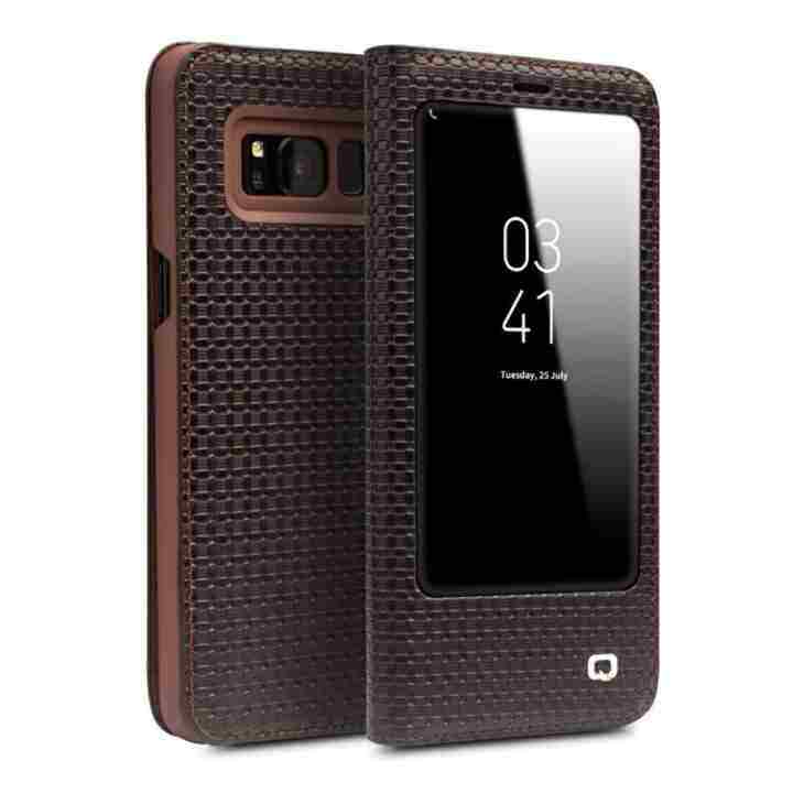 Harga Samsung Galaxy Lipat Terbaru Juli 2019 15 Niceele Qialino Kulit Asli Fesyen Case Cover Ultrathin Tas Lipat Tidur Bangun untuk Samsung Galaxy S8 Plus Grid Pola