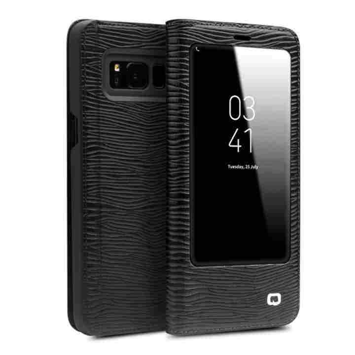 Harga Samsung Galaxy Lipat Terbaru Juli 2019 13 Niceele Qialino Kulit Asli Fesyen Case Cover Ultrathin Tas Lipat Tidur Bangun untuk Samsung Galaxy S8 Plus Lizard Stripe Pola