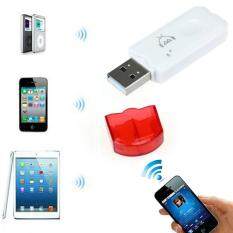 Merah USB Nirkabel Bluetooth Audio Musik Adaptor Penerima untuk iPhone 4 5
