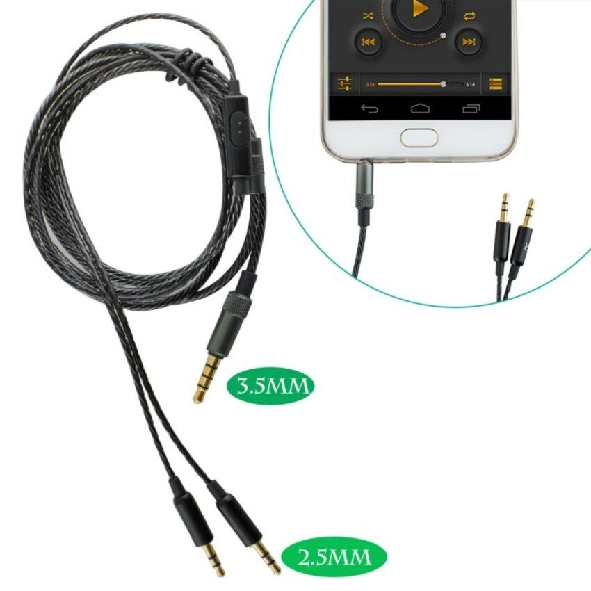 Pengganti Kabel Headphone dengan Remote dan MIC untuk Sol Republic-Intl