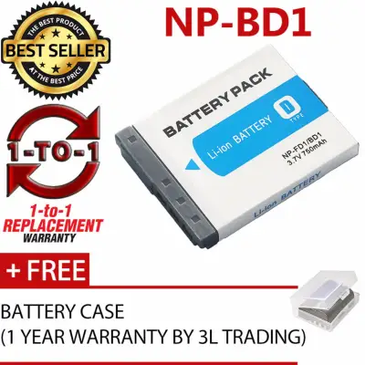 (REPLACEMENT) NP-BD1 Battery for Sony TX1 T900 T700 T500 T300 T200 T90 T77 T75 T70 T2 G3
