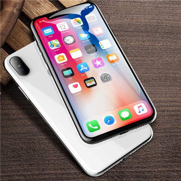 Rui Dia Rock Penuh Layar Pelindung untuk iPhone X 10 9 H Hardness Menggaruk-Bebas Kaca Melunakkan Film Depan + Film Belakang + Lensa Kamera Film-International
