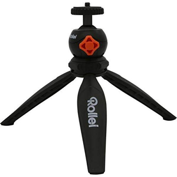 Rollei Rollei Outdoor Mini Tripod - for Cameras and Actioncams with 360° ball head, two different working heights and non-slip rubber feet - Black - intl