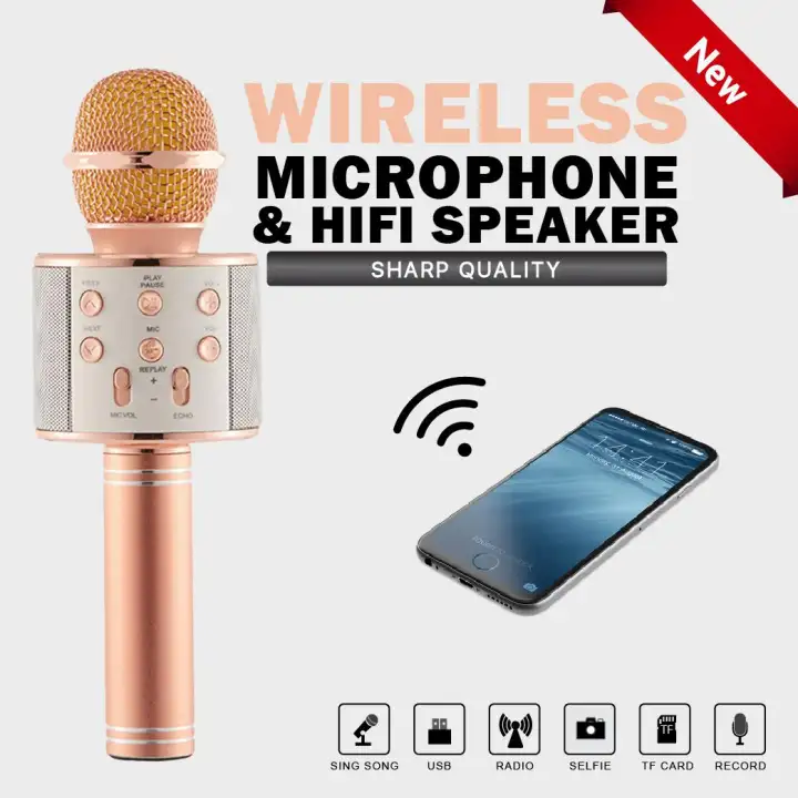 karaoke microphone wireless with bluetooth speaker