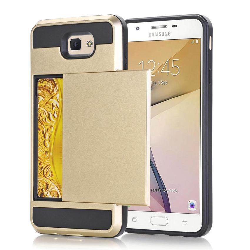 Angin Case Case untuk Samsung Galaksi J5 Prime/On5 2016 Ganda Lapisan TPU + Buah Anti Guncangan Kartu Slot Pelindung sarung (Seperti Yang Ditunjukkan)