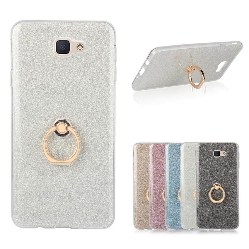 Angin Case TPU Case untuk Samsung Galaksi J5 Prime/On5 2016 Fleksibel Lembut Gel Sarung Mengkilap Kembali dengan Cincin pegangan/Penyangga Penahan (Seperti Yang Ditunjukkan)