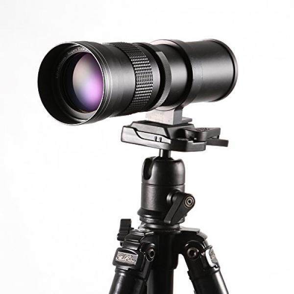 Ruili 420-800 Mm F/8.3-16 Definisi Tinggi Zoom Potret Jarak Jauh Lensa dengan T Penyambung Adaptor untuk Canon EOS EF Mount Kamera DSLR Seperti 1300D 40D 50D 60D 1200D 1100D 1000D 760D 750D 700D 650D 550D 450D 350D-Intl