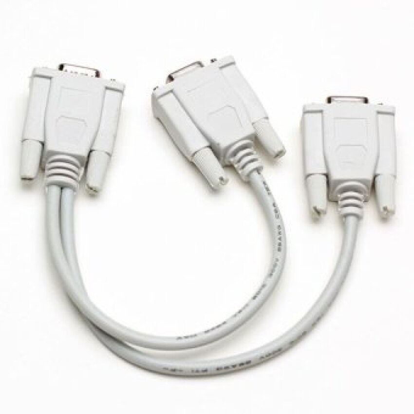 S-VGA Verteiler Y Kabel D-Sub 15pin Stecker 2-x Kupplung BuchseSplitter Monitor
