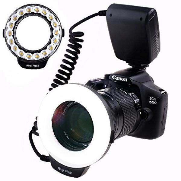 Samtian Makro Cincin-Blitz-Fotografie MIT 18 Pcs SMD LED Cahaya ᄀᄐ3mal Helligkeit Als 48 Pcs LED Cincin -Blitzᄀᄑ F? R Canon Nikon Sony Panasonic Olympus Wie Canon 550D 70D Nikon D3000 D5000 D7000-Intl