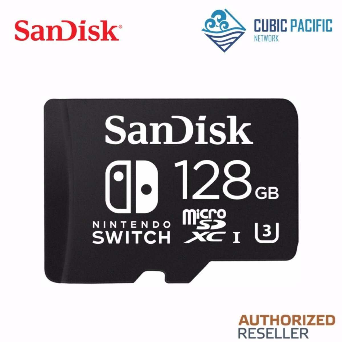 SanDisk Nintendo Switch 128 GB 100 MB/s U3 UHS I Micro SDHC Kartu Memori (SDSQXAO-128G-GN6ZA)