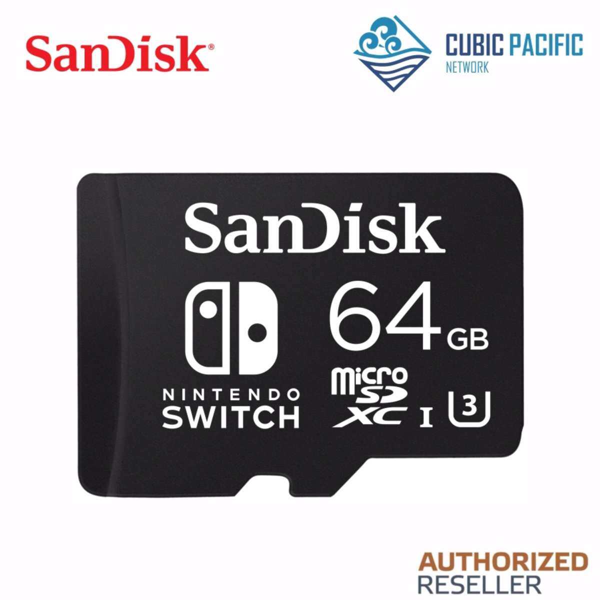 SanDisk Nintendo Switch 64 GB 100 MB/s U3 UHS I Micro SDHC Kartu Memori (SDSQXAT-064G-GN6ZA)