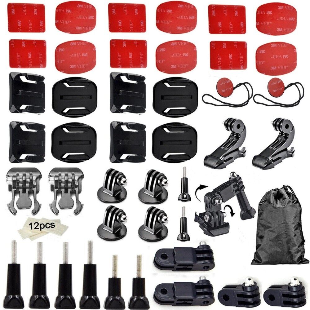 Set Aksesori Kamera Sukan Aksesoris Kit untuk Pergi. pro HD Hero 6 5 4 3 + 3 2 SJCAM Pergi Pro Xiao Mi Yi 4 K Kamera Aksi Set-Intl