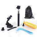 Set Aksesori Kamera Sukan Selfie Stick Float Bob Mobil Suction Kit Untuk Go Pro Hero 6 5 4 Hero HD 3 + /3/2/1/SJ Cam SJ4000 Xiao Mi Yi Mijia 4 K Aksi Olahraga Kamera Luar Ruangan Set Aksesori
