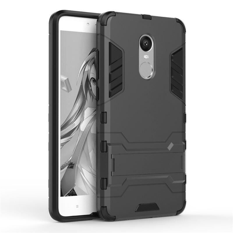 Sevenplus Super Jatuh Protectionarmor Seri Moderen Gaya Ramping Keras Hibrida Sarung dengan Stand Penyangga Case untuk Xiaomi Redmi Note 4X -Internasional