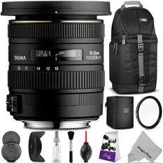 Sigma 10-20mm f/3.5 EX DC HSM ELD SLD Wide-Angle Lens for NIKON DSLR Cameras w/ Essential Photo and Travel Bundle