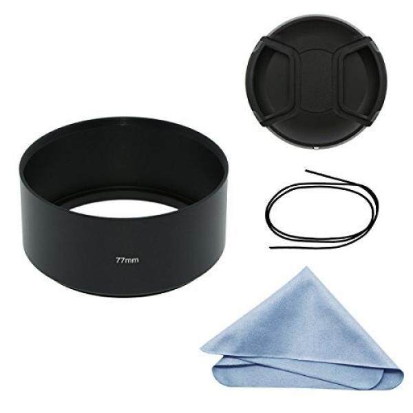 Sioti Kamera Lang Fokus Logam Gegenlichtblende + Reinigstuch + Objektivdeckel F? R Nikon Canon Sony Fuji Pentax Samsung Leica Standar Gewinde Objektiv-Intl