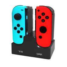 sisnop Nintendo Switch Joy-Con Charger. 4 In 1 Charging Dock Stand With 4 LED Indicator Console Controller Charger For Nintendo Switch Joy-Con. 2 USB Ports For Phone Gaming PC AO PI TE10187 - intl