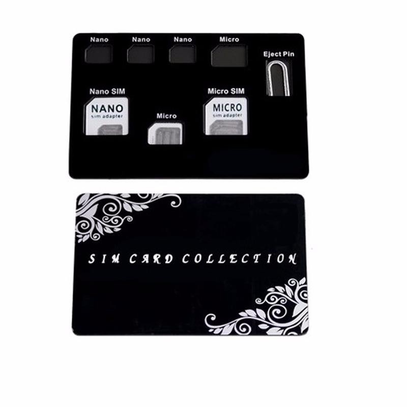 Slim Sim Slim SIM กระเป๋าเก็บบัตรและ MicroSD Card กล่องเก็บถือ 4 ซิมการ์ด 1 ...