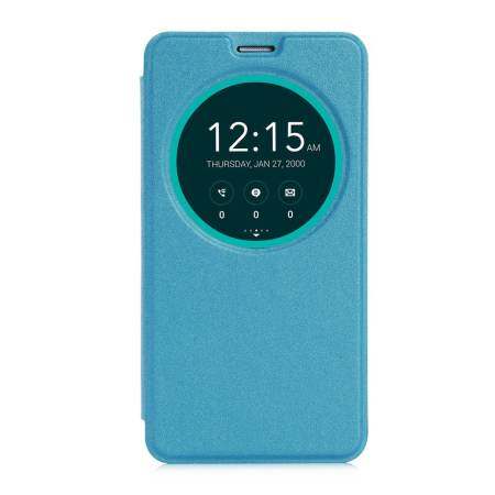 สมาร์ทดูหน้าต่าง PU เคสหนังสำหรับ Asus ZenFone 2 ZE550ML ZE551ML - Blue - INTL