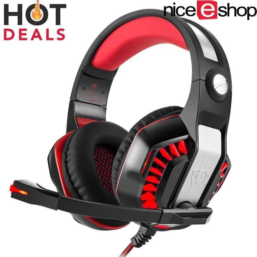 Sobuy Kuat GM-2 Game Headset untuk PS4 Xbox Satu Laptop Buah Smartphone Tablet Ponsel (Hitam + Merah) -Internasional