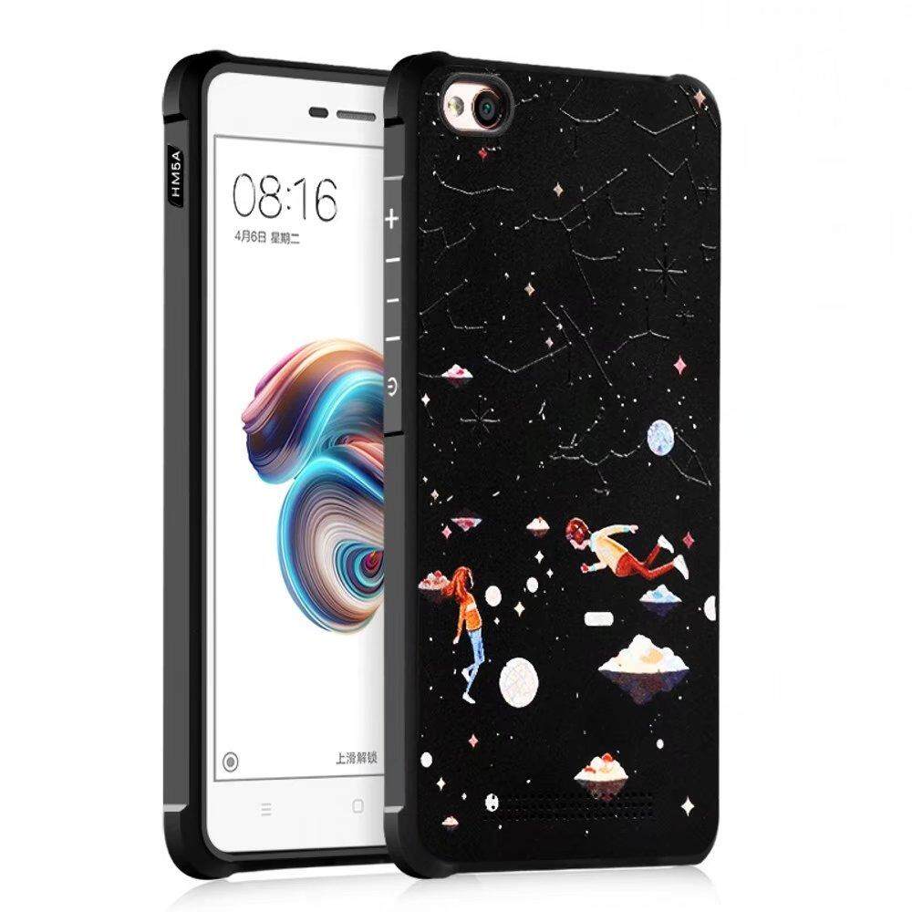 Lembut Silikon 3D Warna-warni Lukisan Pelindung Sampul Belakang Case untuk Xiaomi Redmi 5A (Starry Langit Cinta)-Internasional