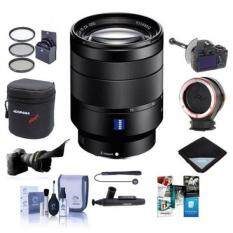 Sony 24-70mm f/4 Vario-Tessar T FE ZA OSS, FF, E-Mount NEX Camera Lens Bundle With FocusShifter DSLR Follow Focus - Peak Lens Changing Kit Adapter - Flex Lens Shade, 67mm Filter Kit, And More