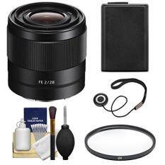 Sony Alpha E-Mount FE 28mm f/2 Lens with Filter + + Accessory Kit for A7, A7R, A7S Mark II Cameras