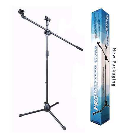 UPTOP Stage Stand for Microphone Boom Floor-type Microphone Mic Stand W/ Two Clips