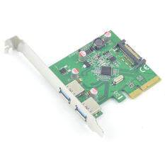 Superspeed 10 Gbps 2x USB3.1 TYPE A PCI Express PCI-E X4 Kartu Host Asmedia Chip
