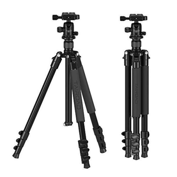 Tairoad Q555 Camera Tripod - Aluminum Lightweight Travel Tripod 62.5 inch with Flip Leg Lock and 360 Degree Ball Head - Stable to Support Canon EOS Nikon Sony Camera DSLR - Black - intl