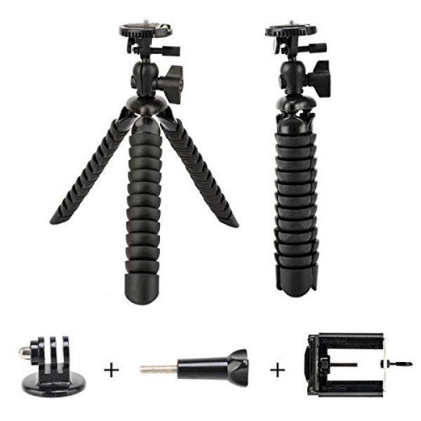 Tairoad Tairoad 12 Inch Mini Flexible Tripod with Wrapable Leg Quick Release Plate and Cell Phone Tripod Adapter for Smartphones and GoPro - intl