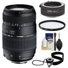 Tamron 70-300mm Di LD Macro Zoom Lens with Hood 2x Teleconverter (= 140-600mm) + UV Filter + Accessory Kit for Canon EOS 6D, 70D, Rebel T3, T3i, T4i, T5, T5i, SL1 Digital SLR Cameras