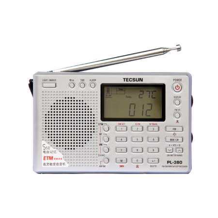 Tecsun PL-380 วิทยุดิจิตอล PLL แบบพกพาวิทยุ FM สเตอริโอ/LW/SW/MW ตัวรับสัญญาณ dsp