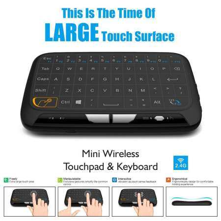 Teekeer Mini Wireless Keyboard, 2.4 G Portable Keyboard With Touchpad Mouse For Windows, Android/Google/Smart TV, Linux, Windows, Mac