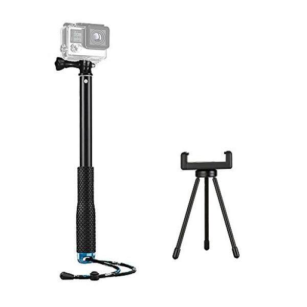 Sekrup-Wasserdicht Aksi Kamera 109,2 Cm Selfie Stick MIT Stativ Einbeinstativ St? nder Und Klip Praktis Halterung F? R GoPro Pahlawan 6/5/Xiaomi Yi 4 K/Akaso Ek7000 Olahraga Aksi Kamera Smartphone-Intl