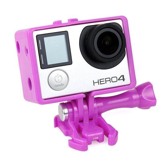 TMC Bacpac Bingkai Dudukan Kasus Perumahan untuk GoPro HERO4/3 +/3 (Ungu)-Internasional