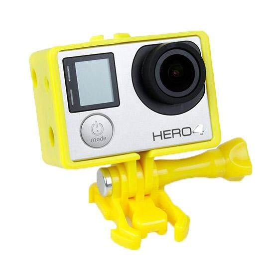 TMC Bacpac Bingkai Dudukan Kasus Perumahan untuk GoPro HERO4/3 +/3 (Kuning)-Internasional