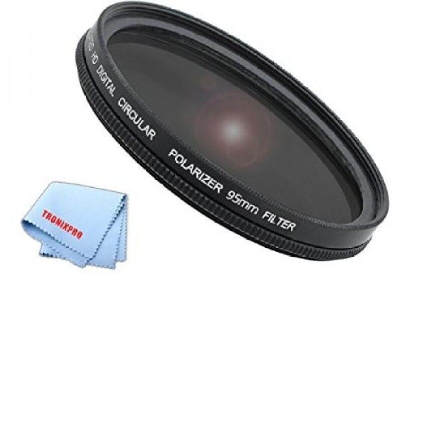 Tronixpro 95 Mm PRO Series Resolusi Tinggi Filter Polarisasi Melingkar untuk Sigma 150-600 Mm 50-500 Mm, tamron SP 150-600 Mm + Microfiber Kain-Intl