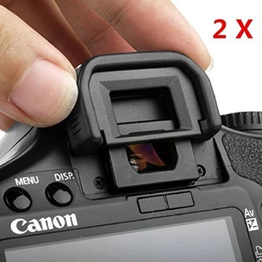 Turpro 2 Pcs Eyecup Lensa Mata EF Canon EF Penggantian untuk Canon 650D 600D 550D 500D 450D 1100D 1000D 400D, rebel XT Xti XSI T1i T2 T2i T3 T3i T4i T5i Sl1 (2 Pcs)-Internasional