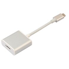 Tipe C untuk HDMI USB 3.1 Adaptor Lubang USB-C Dukungan 4 K * 2 K untuk MacBook (Silver)