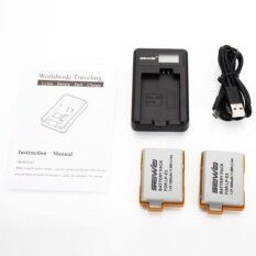 Ubest 2 x LP-E5 1600mAh Battery LCD USB Dual Charger Kit For Canon Digital Rebel Xsi