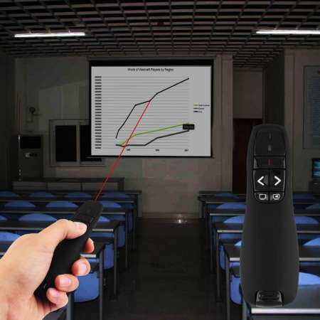 รีโมทพรีเซนไร้สาย เลเซอร์พอยเตอร์รีโมท ควบคุมแบบไร้สาย Laser pointer wireless presentation ใช้ กับ powerpoint