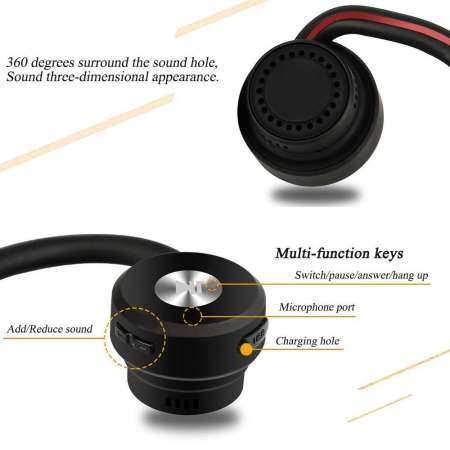 บลูทูธแบบพกพาหูฟังส่งเสียงผ่านกระดูกชุดหูฟังกีฬาหูฟังมีไมค์สำหรับวิ่งออกกำลังกายขี่จักรยานขับรถ - INTL