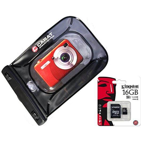 Unterwasserbeutel F? R Kamera Im Set MIT 16 GB SD Karte F? R Sony Cybershot DSC W830 WX350 WX220/Canon IXUS 285 HS 275 180 175/Panasonic Lumix DMC SZ10/Nikon COOLPIX A300 a100-Intl
