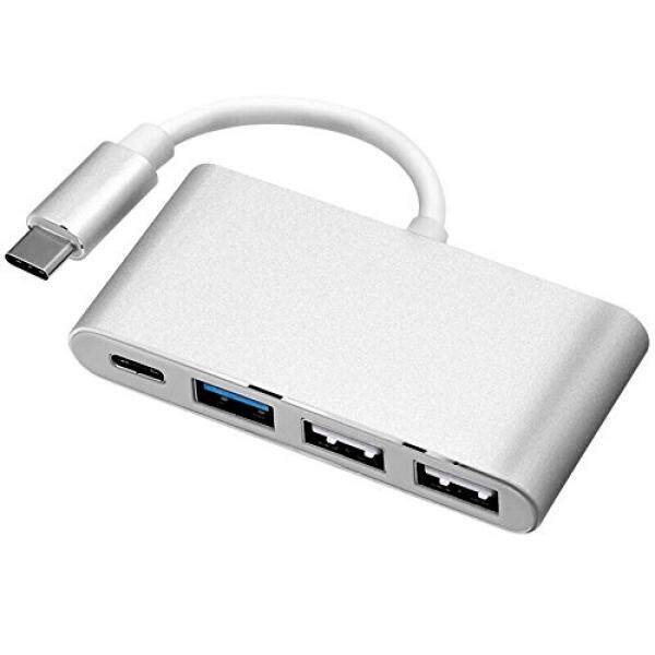 Usb C HUB Adaptor Aluminium (Desain Baru 2017) ultra Ramping Portabel Usb C Ke Usb C Usb Daya Adaptor untuk Macbook, Macbook Pro 2016, lenovo, Asus, Google Piksel, Usb Tipe C Pemilik Perangkat-Internasional